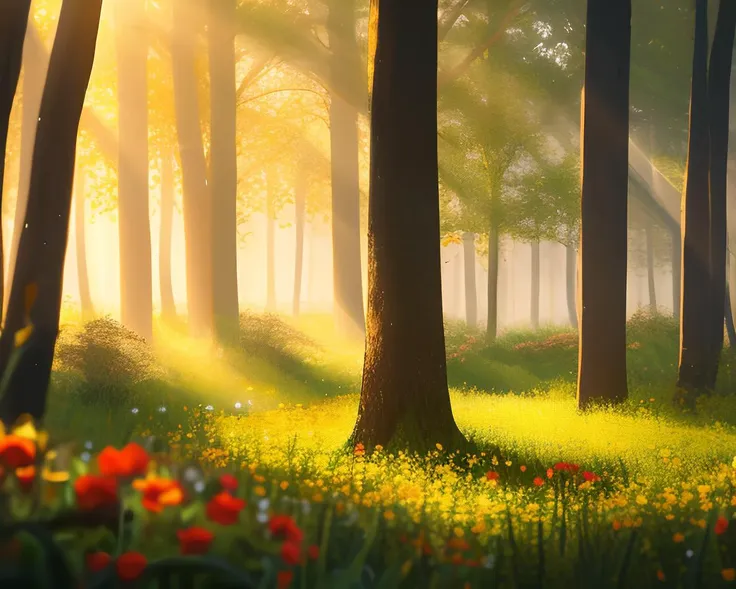 View in a natural forest. It is spring, many large trees full of green leaves, bushes, grass, wildflowers, small rocks on the ground. Butterflies.
High Contrast, High Saturation, Highly detailed, high quality, masterpiece, ethereal, particle effect, (dust, gust of wind:1.07), volumetric light, light rays, gold filigree, vibrant colors, bokeh, depth of field.
<lora:landscapes-6-2023-04-27-120356-6faaedf2:0.5>
<lora:lightV1:0.5>