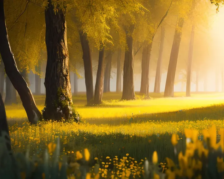 A peaceful idyllic meadow. It is spring, the many trees are full of green leaves, and there are bushes, grass, wildflowers, many butterflies.
High Contrast, High Saturation, Highly detailed, high quality, masterpiece, ethereal, particle effect, (dust, gust of wind:1.07), volumetric light, light rays, gold filigree, vibrant colors, bokeh, depth of field.
<lora:landscapes-6-2023-04-27-120356-6faaedf2:0.5>
<lora:lightV1:0.5>