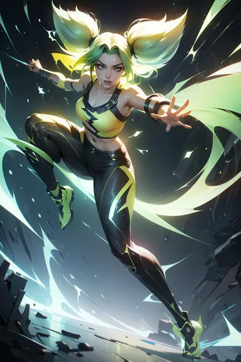 single beautiful elf girl, naked, nude, extreme abs, cute face, crazy hair, colored hair, yellow eyes, deep fashion, cyberspace, cosmic tentacles touching the character, virtual reality, video game, crazy colors, ribbons, sexy pose, vampire fangs, cute, weird perspective, dramatic light, future cyber sport, action, playfull, cute, profound, group photo, semi closeup, ancient library, magical energies, witchcraft, permanent love energy, spreading legs, posing, long hair, high heels