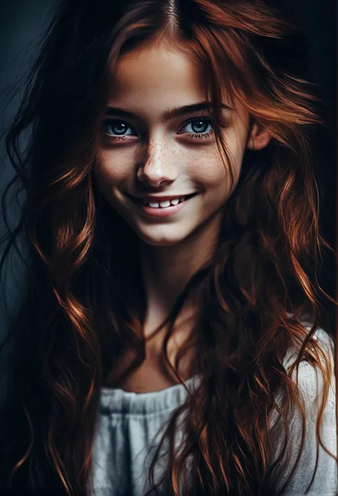 Teen bare breasts, へそ, (body skinny:1.3)、(ssmile:1.5)、(nude:1.5)、(A is 10 years old..:1.5)、sad , perfect blue eyes, pale gothic skin, smooth and silky skin,