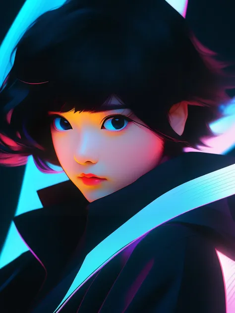 Goth girl, minimalistic~ vector line art., disney~ pixar~ dreamworks., background halftoned~ foreground crosstached., shadow~ gradient., flash~ holographic. maximum detail~ god quality., 8k~ 16k~ 32k x hdr~ uhd~ srg~ Dolby Vision, ilya kuvshinov~ rossdraws x wlop~ samdoesarts,