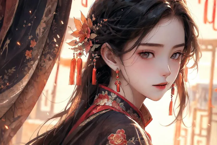 (masterpiece, top quality, best quality, official art, beautiful and aesthetic:1.2),(1girl),extreme detailed,colorful,highest detailed,masterpiece,best quality,1girl,solo,Chinese clothes,Chinese style, glowing, <lora:try2:1>, <lora:Chinese style_20230608155715:0.8>