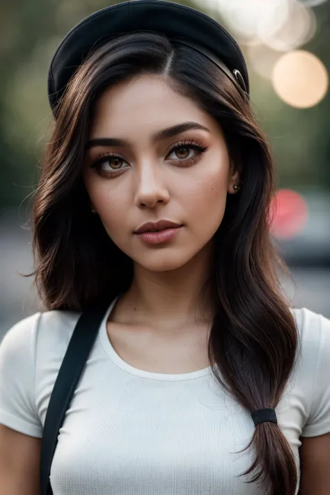 photo of (EPM4y4n3lS4y3d:0.99), closeup portrait, perfect hair, (modern photo, tight upper body clothing, boat neck, augmented reality nanomesh, paintbrush, cap sleeves, high-low hemline, empire waist, pockets,,typography,cargo pockets, tailored lower body clothing, flannel, high-low hem, drop waist, pockets,), 24mm, (analog, cinematic, film grain:1.3), ((photo, gradient:1.1)), ((detailed eyes)), ((eyeliner, long lashes)), (epicPhoto), long eyelashes, (perfect waist), (painted lips)