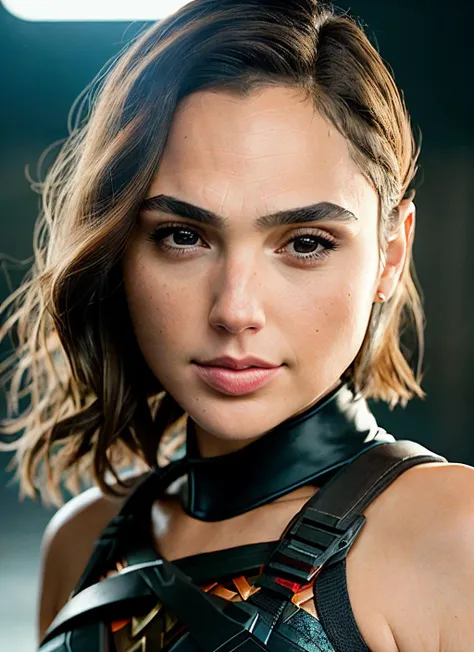 portrait of Gal Gadot, hurt , wearing pants , with blonde Layered haircut , background capitol building epic (photo, studio lighting, hard light, sony a7, 50 mm, matte skin, pores, colors, hyperdetailed, hyperrealistic), <lyco:Gal Gadot:1.2>