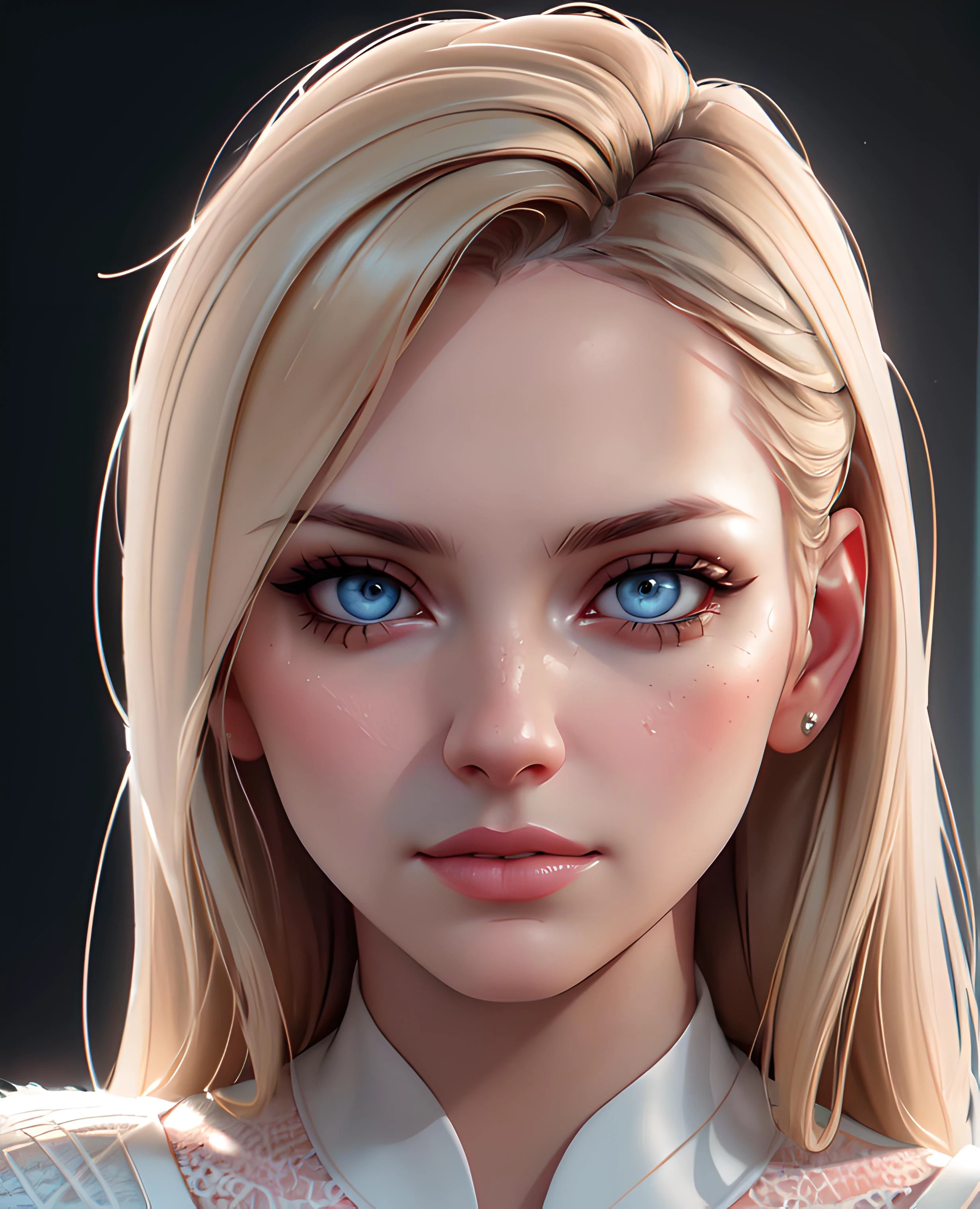 portrait of DEN_heidi_romanova, (headshot, face focus:1.2), beautiful eyes, detailed face, detailed lips,
(plain background:1.2),
(Softbox positioned high for a downward lighting effect (High Softbox).:1.2)
bokeh, f1.4, 40mm, photorealistic, raw, 8k, textured skin, skin pores, intricate details, <lora:epi_noiseoffset2:1>, epiCRealism