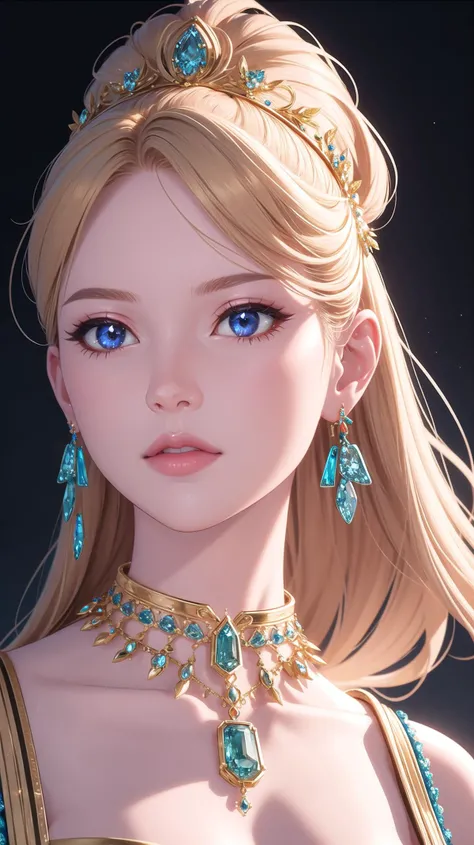 full display of baroque style jewelry design, a pair of earrings, blue gemstones, diamonds, highly detailed vray render, flash, high quality, 18k,