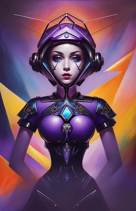 cult of cthulu, (geometric:1.2), (futurism), impressionist, detailed, 1girl, majestic, breathtaking, (suggestive:1.1),(depressing:1.4), (cute:1.4), enticing, (irresistible:1.5), disturbing, (fascinating:1.3), (magnetic:1.2), (violet), (tangerine)