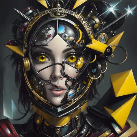 (cult of cthulu:0.5), (geometric:1.3), (futurism):1.2, impressionist, detailed, (1girl), majestic, breathtaking, (suggestive:1.3),(depressing:1.4), (cute:1.4), (enticing), (irresistible:1.54, disturbing, (fascinating:1.3), (magnetic:1.2), (black:1.2), (yellow:1.1), crimson