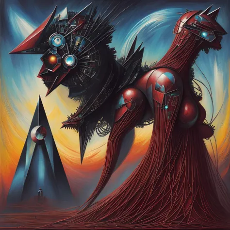 (cult of cthulu:0.5), (geometric:1.2), (futurism), impressionist, detailed, (1girl:1.2), majestic, breathtaking, (suggestive:1.1),(depressing:1.4), (cute:1.4), enticing, (irresistible:1.5), disturbing, (fascinating:1.3), (magnetic:1.2), (crimson), (black:1.1)