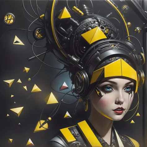 (cult of cthulu:0.5), (geometric:1.3), (futurism):1.2, impressionist, detailed, (1girl), majestic, breathtaking, (suggestive:1.3),(depressing:1.4), (cute:1.4), (enticing), (irresistible:1.54, disturbing, (fascinating:1.3), (magnetic:1.2), (black:1.2), (yellow:1.1), crimson