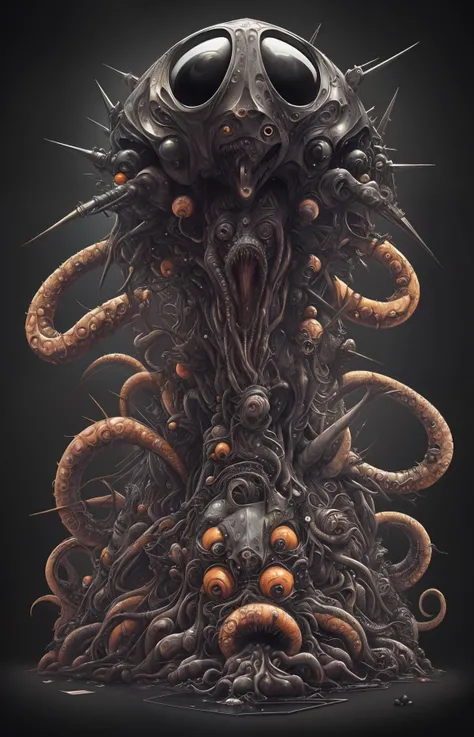 cult of cthulu, (geometric:1.2), (futurist:1.2), impressionist, (detailed), mom is scolding you again, (majestic:1.2), (breathtaking), (suggestive:1.9),(depressing:1.3), (cute:1.4), (enticing:1.4), (irresistible:1.4), disturbing, (fascinating:1.5), (magnetic:1.2), (black:1.3), (orange:1.1), (surreal:1.4)