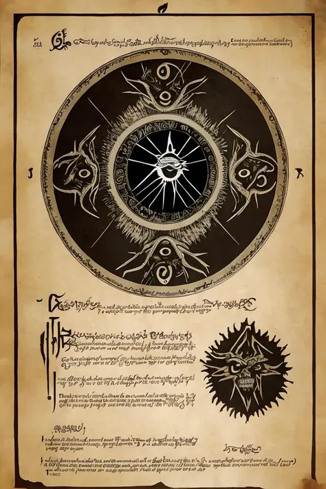 pentogram, demon portal <lora:Necronomicon:0.8>