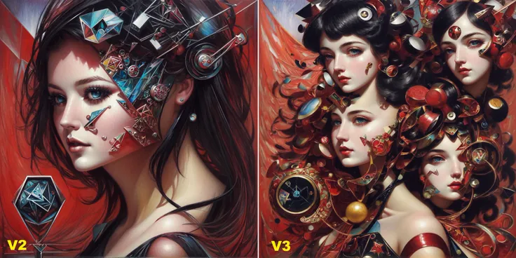 (cult of cthulu:0.5), (geometric:1.2), (futurism), impressionist, detailed, (1girl:1.2), majestic, breathtaking, (suggestive:1.1),(depressing:1.4), (cute:1.4), enticing, (irresistible:1.5), disturbing, (fascinating:1.3), (magnetic:1.2), (crimson), (black:1.1)