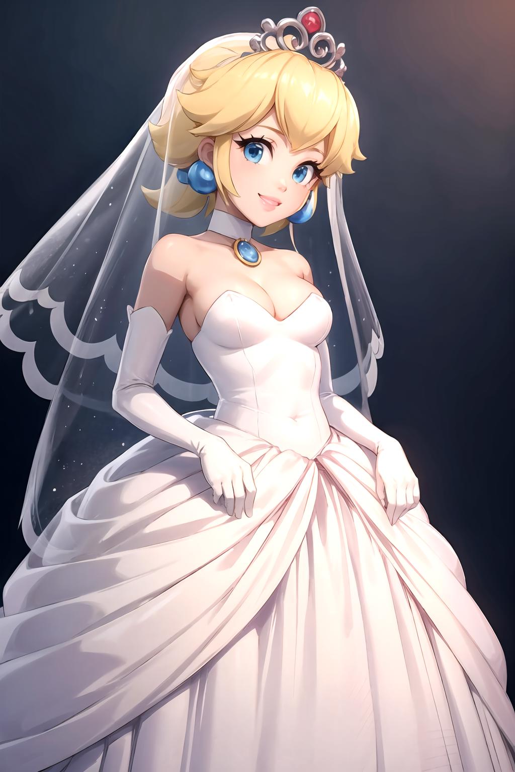 Princess Peach+ (4 Outfits) Peach Wedding Dress