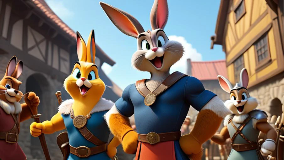 photo taken by Cannon EOS 50D, 8k, hd, masterpiece, canon camera,ultra realistic,professional photo,raw photo,(masterpiece,best quality:1.8),(32k UHD resolution,8k wallpaper),
<lora:Bugs-BunnyFRL22nO:0.8> bugs bunny as viking warrior <lora:GarkEst:1>)) <lora:warrior_13AL:1>, photo taken by Cannon EOS 50D, 8k, hd, masterpiece, canon camera,ultra realistic,professional photo,raw photo,(masterpiece,best quality:1.8),(32k UHD resolution,8k wallpaper),
, ((looney tunes characters (Bugs Bunny, Tweety Bird, Lola Bunny, Wile E Coyote, Elmar Fudd),as 50 viking warriors, valkyrians)) celebrating a victorious won war, victorious poses, background: inside of an ancient viking town hall