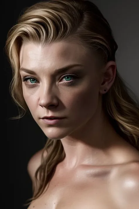 (CR-NatalieDormer-frankyfrank2k:0.9), full color portrait of woman, (oiled shiny skin:1.0), (slick undercut hair:1.0),
masterpiece, best quality, sharp focus, highres 8k uhd, ultra-detailed, rim light, deep grey background,