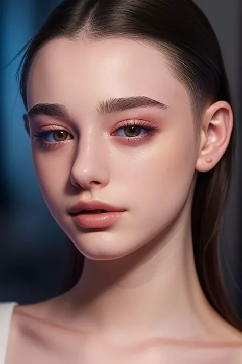 (close-up:1.0) photo of (CR-DashaT4ran-AIdollagency:0.95) as (young:1.0) woman, (oiled shiny skin:1.0), (tilted angle shot:1.0), (undercut:1.1) hair,
(8k uhd:1.0), (best quality:1.0), (masterpiece:1.0), (sharp focus:1.0), (basic grey backdrop:1.0),
