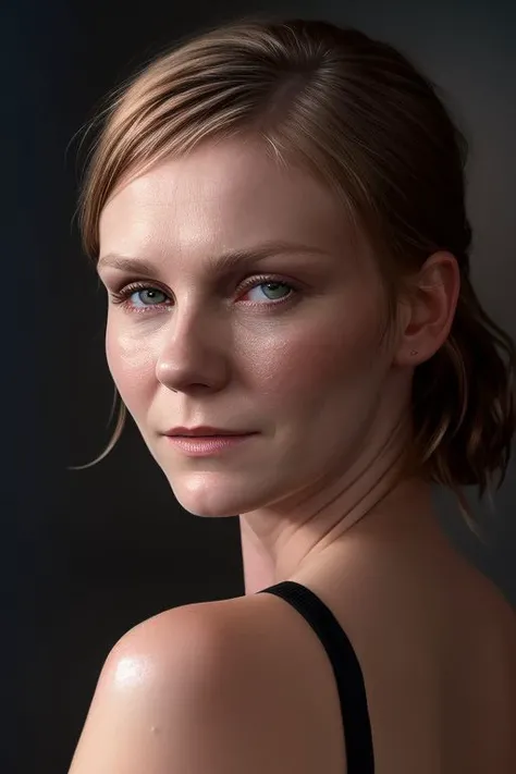 (CR-Kirst3nDunst-astragartist:0.95), (face closeup:1.2) photo of (young:1.0) woman, (oiled shiny skin:1.1), (tilted-head:1.0), (tilted-angle:1.0), undercut hair,
(8k uhd:1.0), (best quality:1.0), (masterpiece:1.0), (sharp focus:1.0), (simple-grey-backdrop:1.2),