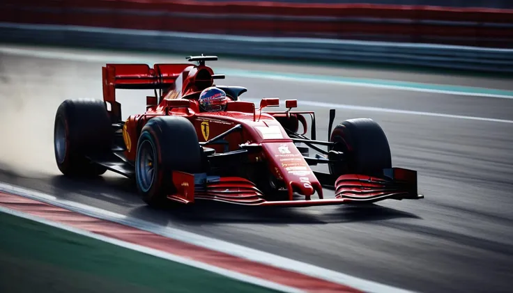 cinematic photo Ferrari running a Formula 1 GP    <lora:Dont_Stop_Me_Now:0.9>, 35mm photograph, film, bokeh,  professional, 4k, highly detailed