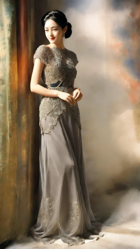 (Realistic),masterpiece,best quality,High Angle,
edgnath,1girl wearing a dress,wearing edgBW fashion,designer dress,photo of a cute girl,full body,light smile,charming,20yo,Layered haircut.Ahoge,Gunmetal gray hair,Ao Dai,Crochet,Gesturing,
<lora:add_detail:0.5>,<lora:Better light:0.8>,<lora:edgBollywoodCouture:0.8>,<lora:wongkarwai_20231005031139:0.8>,