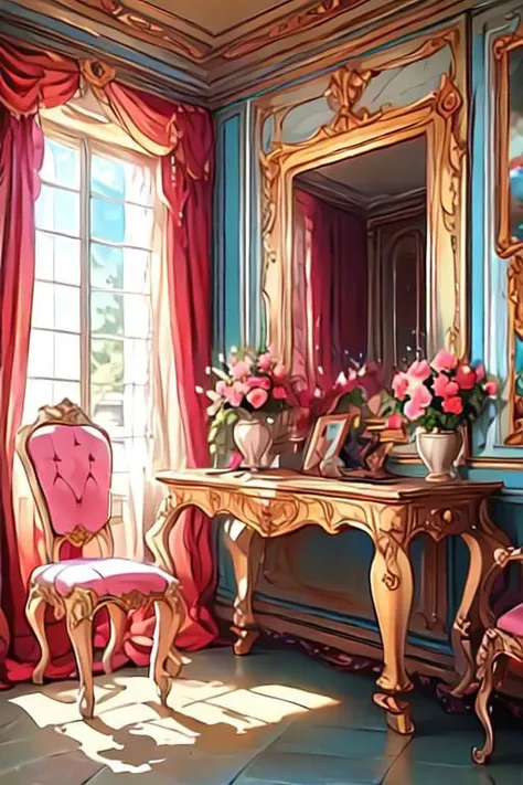 Rococo style, no humans