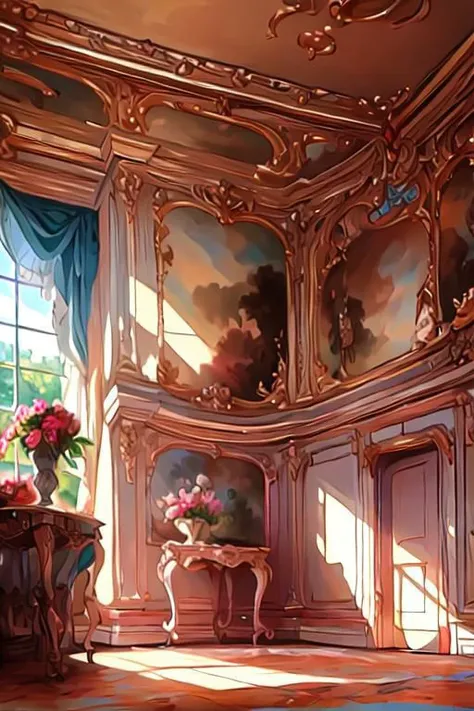 Rococo style, no humans