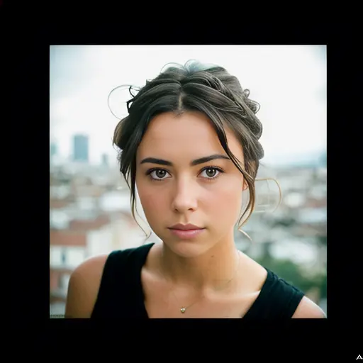 RAW photograph (portrait) of <aubreyplazaface> a 22 yo woman, with messy bun hair style, light brown hair, layered hair style, (background is a bedroom window) wallpaper, poster, sharp focus, insanely detailed, lush detail, perfectionism, max detail, 4k, 8k, HD, UHD, masterpiece, hard edge, studio portrait, studio photography Leica M2, sigma 50mm Lens, f/5.6, #myportfolio, 500px
