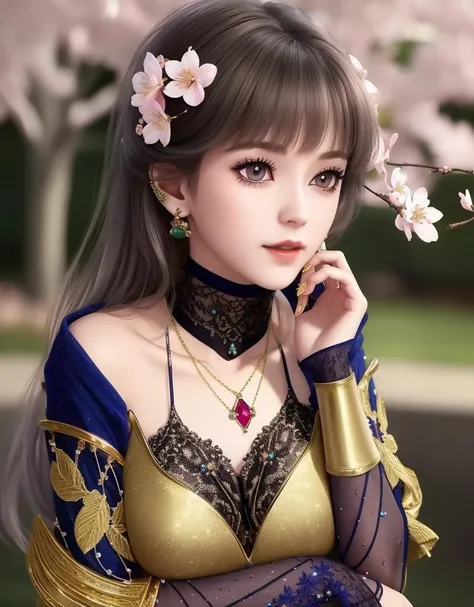 (,1girl, pov,best quality, ) , ((, jewelry, earrings, necklace, looking at viewer,  facing viewer, outdoors, cherry blossoms,  ))     <lora:DA_BaBaTa:0.7>
ultra realistic 8k cg, flawless, clean, masterpiece, professional artwork, famous artwork, cinematic lighting, cinematic bloom, perfect face, beautiful face, fantasy, dreamlike, unreal, science fiction, lace, lace trim, lace-trimmed legwear, luxury, jewelry, diamond, gold, pearl, gem, sapphire, ruby, emerald, intricate detail, delicate pattern, charming, alluring, seductive, erotic, enchanting, hair ornament, necklace, earrings, bracelet, armlet,halo,autumn leaves,