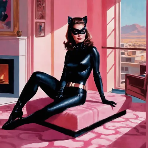 Catwoman, implied blowjob