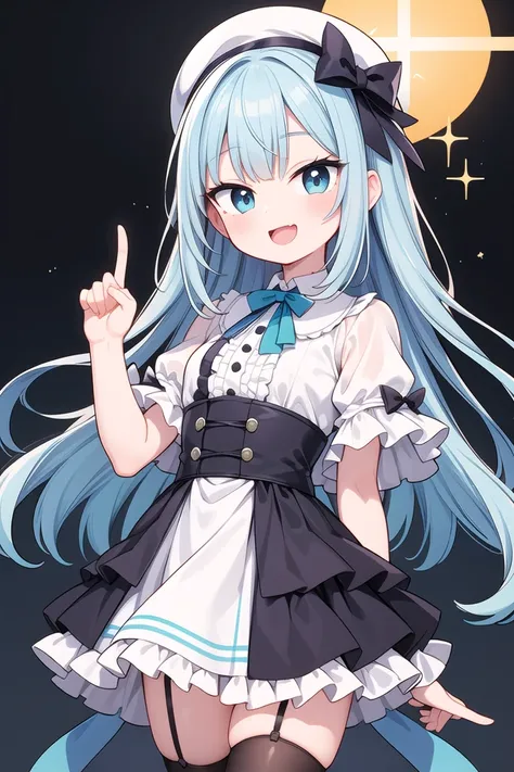 insanely detailed, absurdres, ultra-highres, ultra-detailed, best quality,
1girl, solo, nice hands, perfect hands
BREAK
(gothic drress, Idol costume:1.3), (pink and white theme:1.2), (white blouse:1.4), (white collar, tie:1.3), (open short-cape:1.3), (short sleeve:1.2), (pink tartan-check pattern (ruffle-skirt, multilayer-skirt):1.4), (white basque-beret with ribbon:1.3), (Fishnet stockings:1.3), (glove:1.2), (cleavage:-1.5)
BREAK
happy smile, laugh, open mouth
BREAK
seductive pose, (finger points to mouth:1.3), standing, cowboy shot, looking at viewer
BREAK
slender, kawaii, perfect symmetrical face, ultra cute girl, ultra cute face, ultra detailed eyes, ultra detailed hair, ultra cute, ultra beautiful
BREAK
in school ground, depth of field, ultra detailed background
BREAK
medium large breasts
BREAK
turquoise blue hair, black eyes, dutch braids