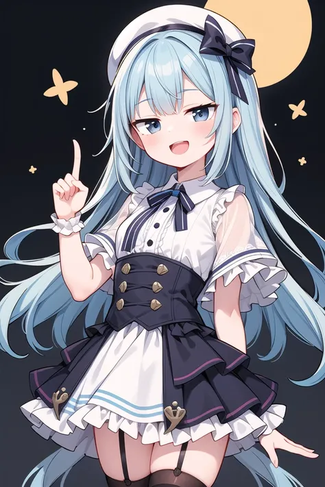 insanely detailed, absurdres, ultra-highres, ultra-detailed, best quality,
1girl, solo, nice hands, perfect hands
BREAK
(gothic drress, Idol costume:1.3), (pink and white theme:1.2), (white blouse:1.4), (white collar, tie:1.3), (open short-cape:1.3), (short sleeve:1.2), (pink tartan-check pattern (ruffle-skirt, multilayer-skirt):1.4), (white basque-beret with ribbon:1.3), (Fishnet stockings:1.3), (glove:1.2), (cleavage:-1.5)
BREAK
happy smile, laugh, open mouth
BREAK
seductive pose, (finger points to mouth:1.3), standing, cowboy shot, looking at viewer
BREAK
slender, kawaii, perfect symmetrical face, ultra cute girl, ultra cute face, ultra detailed eyes, ultra detailed hair, ultra cute, ultra beautiful
BREAK
in school ground, depth of field, ultra detailed background
BREAK
medium large breasts
BREAK
turquoise blue hair, black eyes, dutch braids