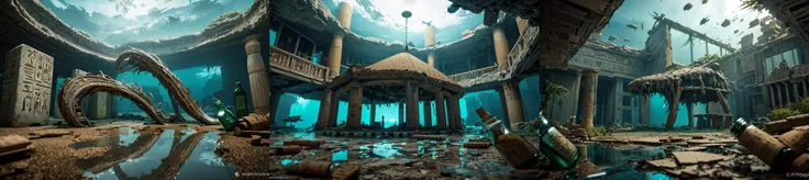 (otherworldly, otherworldly atmosphere, otherworldly appearance), highly insanely detailed, masterpiece, top quality, best quality, highres, 4k, 8k, RAW photo, 
((ancient egyptian theme:1.2)), Hong Kong structure, building, structure, taiwan, korean, post-apocalyptic, 
swirling energy, 
tentacle, 
(underwater), 
reflection, reflective floor, 
abandoned building, overgrown with vegetation, [volumetric fog], cinematic lighting, colorful, colourful, 
(long_hair, long hair, random colors hair, glowing hair, hair over one eye, long messy hair), 
(eyelashes, eyeliner, eyeshadow, eyelashes, long eyelashes), 
collar, earrings, jewelry, necklace, armlet, 
nsfw, 
cleavage, perfect body, makeup, 
action pose, 
drunk, biting, 
dawn, 
(photography a small glass bottle with a cork, glass bottle, no humans:1.6), kitchen, day light, <lora:Glass_Bottle_v1_LORA-01:0.3>, (fantasy world)