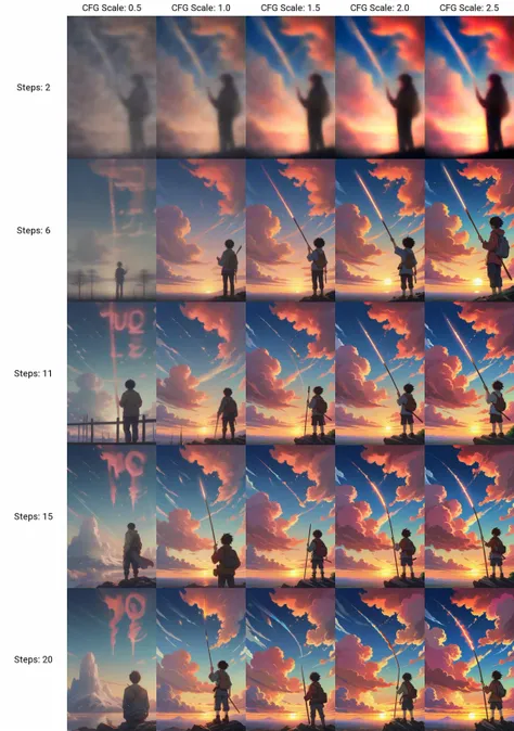 (anime cinematic still),(Sky Painter:1.4),Sunset canvas,paintbrush,vibrant clouds,celestial inspiration,