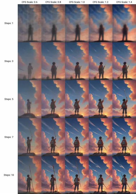 (anime cinematic still),(Sky Painter:1.4),Sunset canvas,paintbrush,vibrant clouds,celestial inspiration,