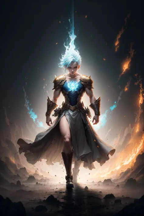 anime style ultra instinct super saiyan, a girl, magical sense, shoulder length messy hair , happy, Full body, Beautiful anime waifu style girl, hyperdetailed painting, luminism, fractal isometrics details bioluminescence , 3d render, octane render, intricately detailed , cinematic, trending on artstation Isometric Centered hyperrealistic cover photo awesome full color, hand drawn , gritty, realistic mucha , hit definition , cinematic, on paper, ethereal background, abstract beauty,stand, approaching perfection, pure form, golden ratio, minimalistic, unfinished, concept art, by Brian Froud and Carne Griffiths and Wadim Kashin and John William Waterhouse, intricate details, 8k post production, high resolution, hyperdetailed, trending on artstation, sharp focus, studio photo, intricate details, highly detailed, by greg rutkowski