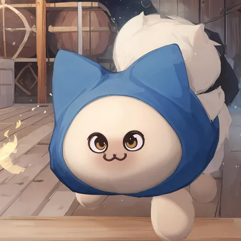 1boy,ailucat,blue,beige,solo,masterpiece, best quality, jump, <lora:cat-v2-000008:1.1:face up>,