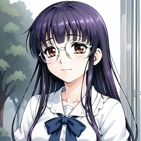 <lora:SUTomoXLpony001>,
solo,
SUTomo,1girl,black hair,purple hair,long hair,brown eyes,eyewear,