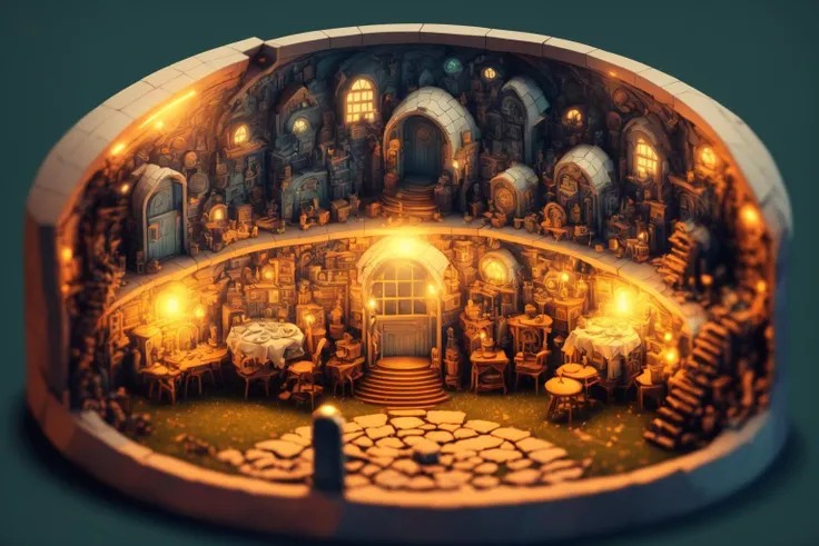duskametrik hobbit house lord of the rings incredibly detailed background bokeh rim lighting duskametrik