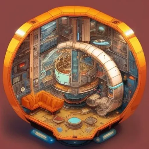 duskametrik, cut away, space station, moebius, duskametrik, isometric_dreams
