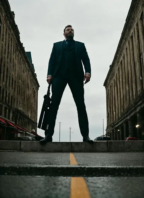 photo of sks man , Cinematic photography, movie mood, cinematic light, compelling composition, storytelling elements, conveys emotion, mood, and narrative depth, creating visually striking images that feel like still frames from a film <lora:locon_benaffleck_v1_from_v1_64_32:1>