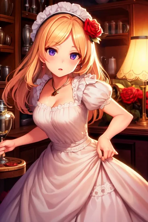 ((extreme detail)),(ultra-detailed),(painting), chiaroscuro, extremely detailed CG unity 8k wallpaper,camellia, depth of field, flowers, red rose, white rose, ladder, teacup, tea cabinet, 1girl, <lora:OdinSphereStylev1.1:0.7>odinspherestyle,