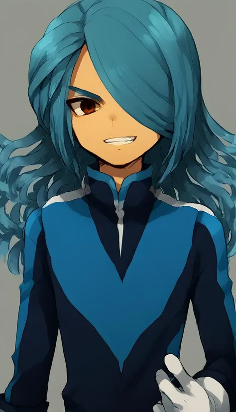 score_9, score_8_up, score_7_up, score_6_up, score_5_up, score_4_up, source_anime, pose, evil grin,1boy, otoko no ko, kazemaru ichirouta, long hair, alternate hairstyle, hair over one eye, solo, aqua hair, brown eyes, red eyes, <lora:kazemaru_ichirouta:1>, gummo, <lora:GummoXLLocon:0.6>, 1boy, otoko no ko, kazemaru ichirouta, ponytail, hair over one eye, solo, aqua hair, brown eyes, red eyes, <lora:kazemaru_ichirouta:1>, white gloves, gloves, bodysuit, dark emperors, boots, <lora:Dark_Emperors_Uniform:0.7>