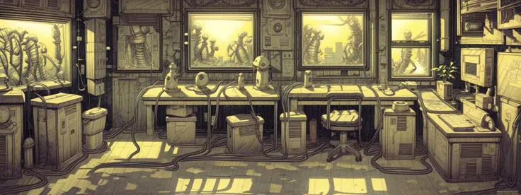 8k,absurdres, highres, ultra detailed, masterpiece, sharp shading,Tatsuyuki,dorm,rest room,bed,windows
monocolor,(obsolete computer:1.3),(no_humans:2)
masterpiece, <lora:Tatsuyuki Tanaka:1> <lora:LCM:1> <lora:å¢å ç»è:1>