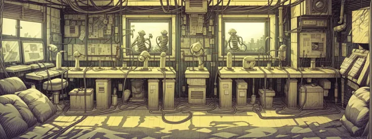 8k,absurdres, highres, ultra detailed, masterpiece, sharp shading,Tatsuyuki,dorm,rest room,bed,windows
monocolor,(obsolete computer:1.3),(no_humans:2)
masterpiece, <lora:Tatsuyuki Tanaka:1> <lora:LCM:1> <lora:å¢å ç»è:1>