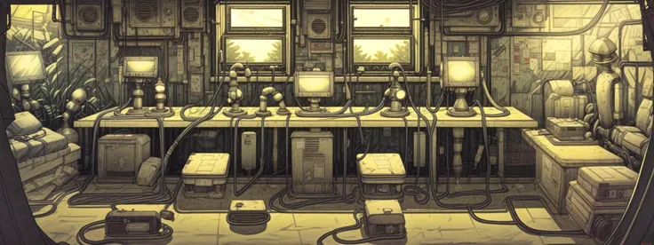 8k,absurdres, highres, ultra detailed, masterpiece, sharp shading,Tatsuyuki,dorm,rest room,bed,windows
monocolor,(obsolete computer:1.3),(no_humans:2)
masterpiece, <lora:Tatsuyuki Tanaka:1> <lora:LCM:1> <lora:å¢å ç»è:1>