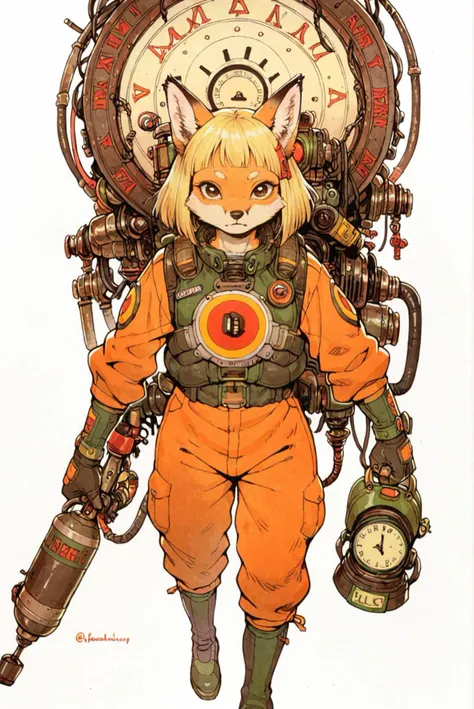 anthro fox girl,blonde,nurse uniform,large breasts,machine and weapon,tatsuyuk,simple background, 
<lora:Perfect Hands:1> <lora:age_slider_v4:-5> <lora:pony_excessive5:0.3> <lora:tatsuyuk:0.7>, score_9, score_8_up, score_7_up, score_6_up, score_5_up, score_4_up,zPDXL