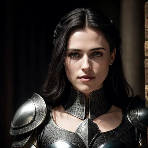 professional full body photograph of beautiful (kat1emcgrath-135:0.99) a woman, (wide lens) (muscular body) in a (medieval fantasy palace:1.1), perfect hair, hair upsweep updo, (busty:1.2) wearing (fantasy medieval plate armor:1.2), (her armor is silver, with black details, and she is wearing a red cloak:1.1) modelshoot style, (extremely detailed CG unity 8k wallpaper), professional majestic (photography by yousuf karsh:1.1), (Kodak Smile 10MP Digital Camera), 24mm, exposure blend, hdr, faded, extremely intricate, High Detail, Sharp focus, dramatic, soft cinematic light, (looking at viewer), (detailed pupils), (smug smile:1.1), 24mm, 8k textures, soft cinematic light, adobe lightroom, photolab, elegant, ((((cinematic look)))), soothing tones, insane details, hyperdetailed, low contrast, (sexy), (perfect waist)
