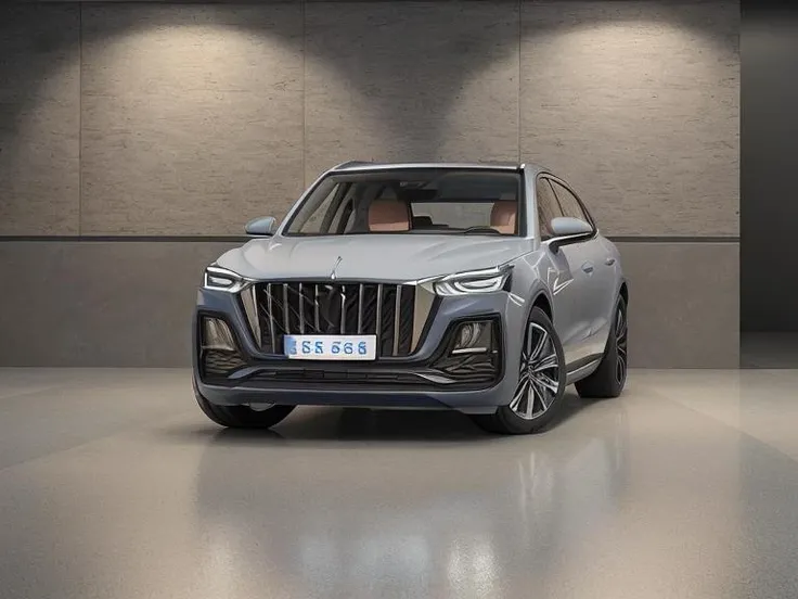 ((best quality)),((masterpiece)),((realistic)),one autohome_car(hqhs5) car <lora:autohomeHQHS5_1.0:0.8> ,indoors ,modern art on the wall,luxury decoration,Studio level lighting,gray floor,3d render,a computer rendering,photorealism,