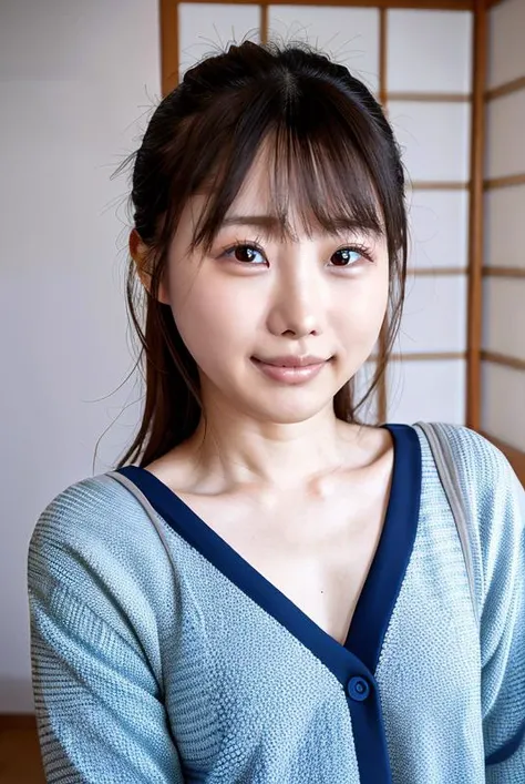 sfw, <lyco:æ¾æ¬ä¸é¦ichikamatsumoto01V1:0.8> and A Japanese woman named ichikamatsumoto01 and (wearing home clothes:1.2) and upper body and  face focus and (face close-up:0.7) and mischievous smile and ([front view|from above]:1.15) and look at the audience) and detailed facial features and Detailed eyelashes and mascara and  (masterpiece:1.2) and (best quality:1.2) and (photorealistic:1.4) and (Realistic:1.4) and Detailed Skin Textures and detailed skin pores and high skin detail