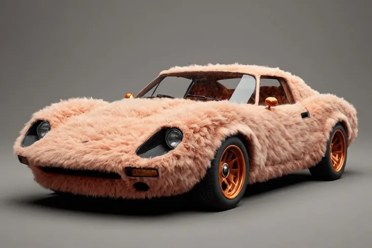 martius_fuzz sports car <lora:Colorful_Fuzzy_Style:1>
